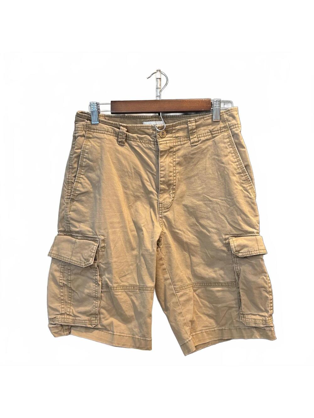 Goodfellow & Co Men's Khaki Tan Cargo Shorts Size 30 Flap Pockets